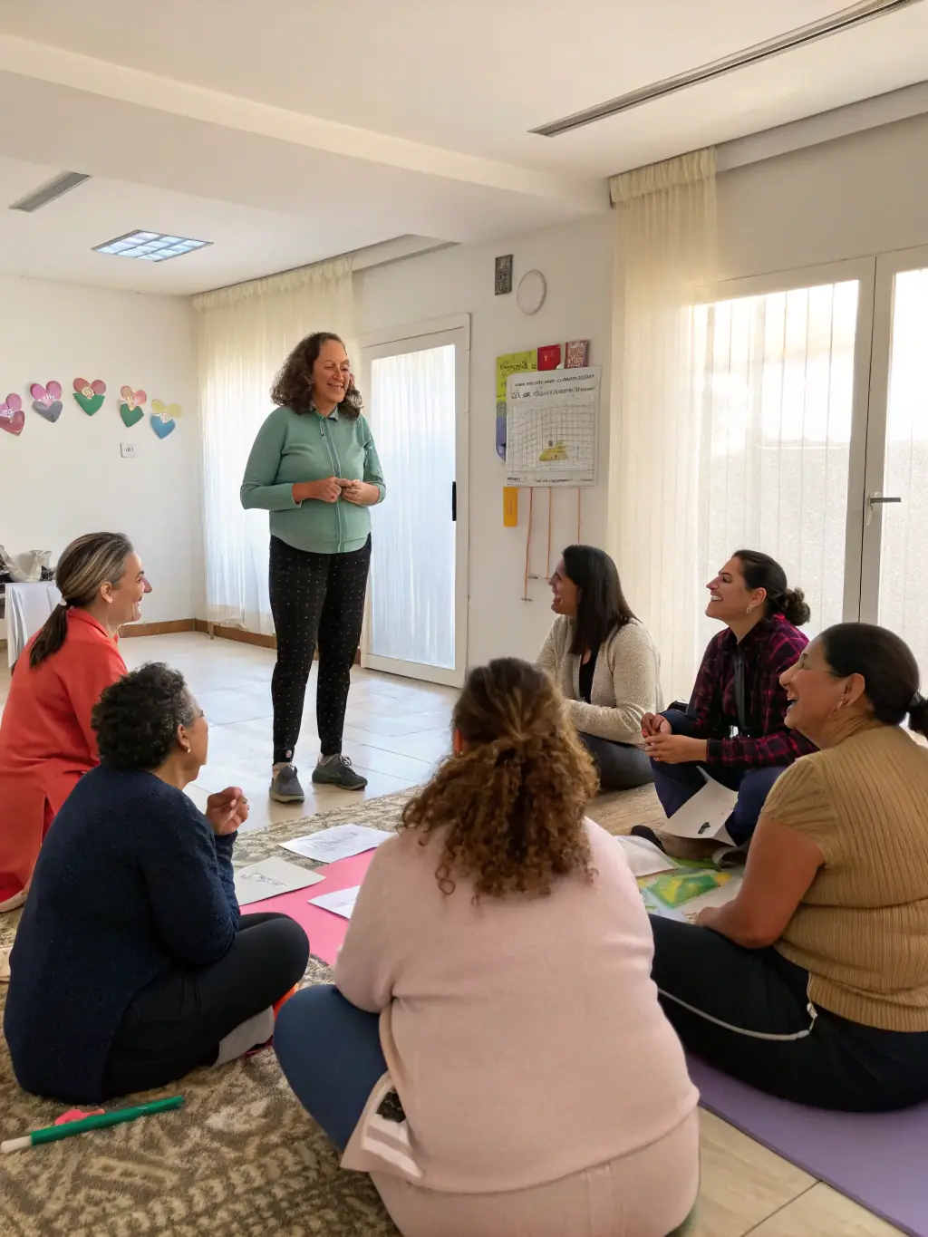 A group of young people participating in a peace-building training session, engaging in role-playing exercises and discussions on conflict resolution.